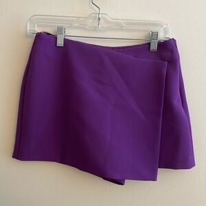 NWT Zara Asymmetric Skort, purple size small